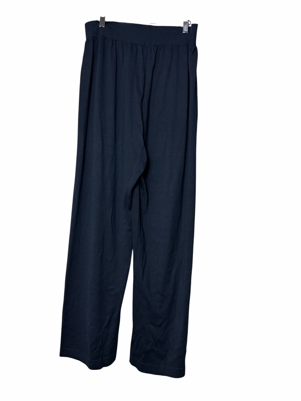 Peruvian Connection Pants Size XL Black Wide Leg Pima Cotton Modal High Rise - Picture 3 of 6